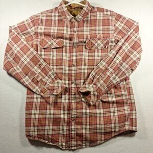 Venado Large Flanel Mens Plaid Long Sleeve Button Up